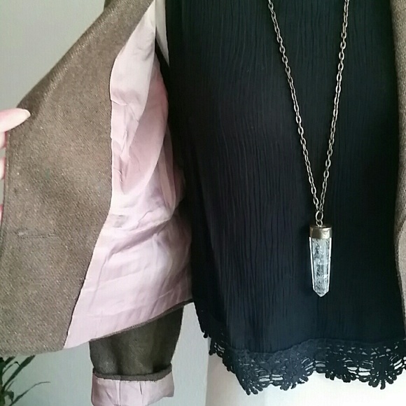 Vintage wool cropped blazer academia - Picture 7 of 8